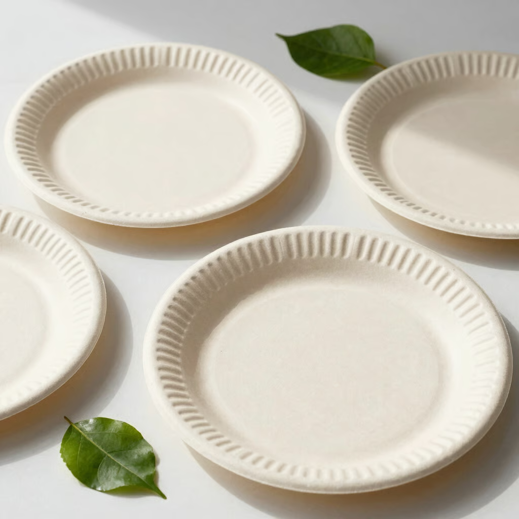 Takeaway containers and restaurant food packaging in use