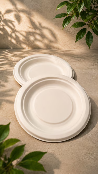 Disposable paper and areca plates for meals and events
